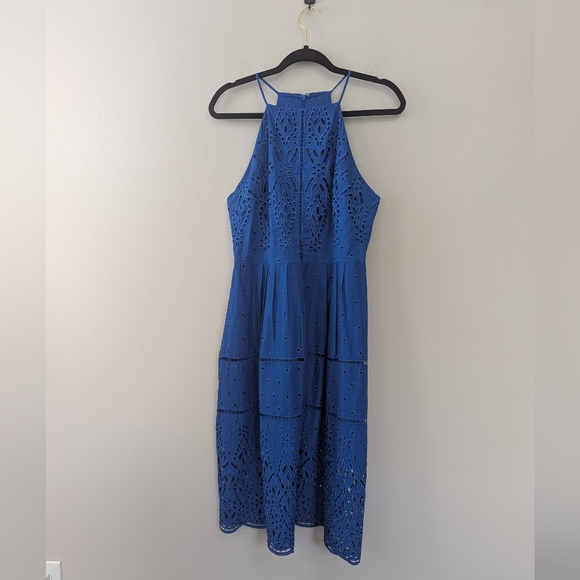 Parker Royal Blue Alana Sleeveless Eyelet Dress - Picture 2 of 15